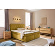 BOXSPRINGBETT 180/200 cm  in Currygelb  - Currygelb/Schwarz, Design, Kunststoff/Textil (180/200cm) - Xora