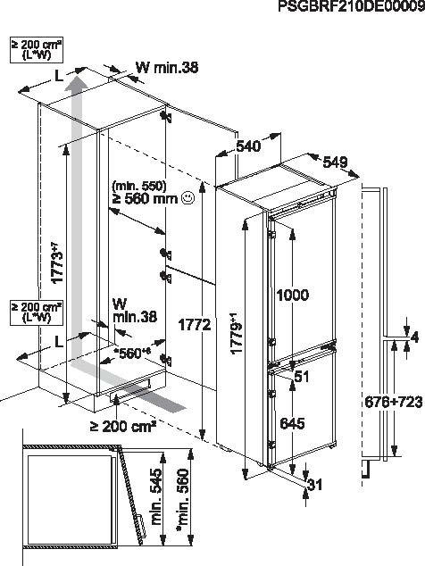 Thumbnail - Dieter Knoll Kühl-Gefrier-Kombination, Weiß, Metall, Glas, 3 Schublade(n),1 Schublade(n) Schubladen, 54x177.2x54.9 cm, L...