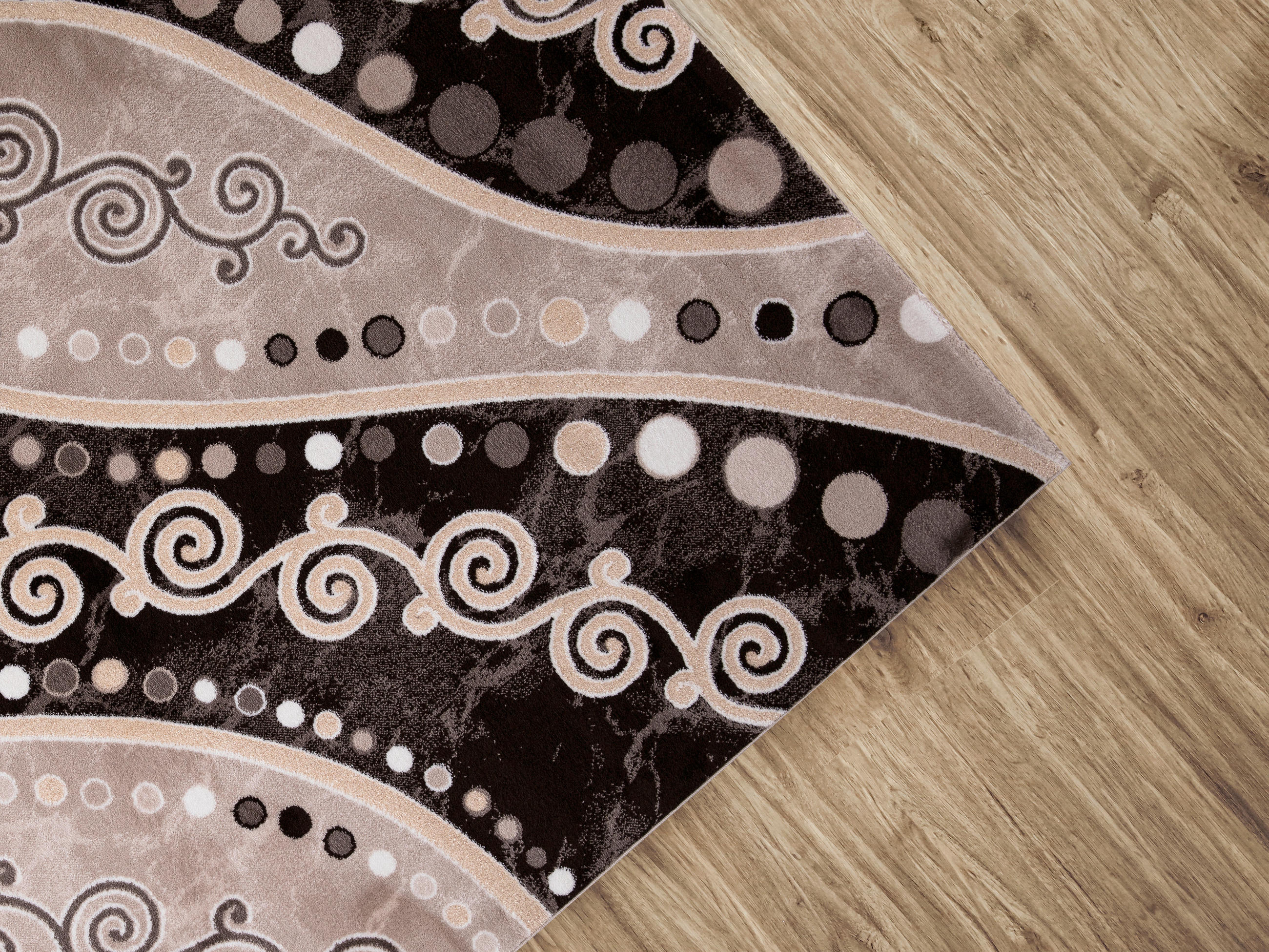 Thumbnail - Novel Vintage-Teppich Eleysa, Dunkelbraun, Hellbraun, Textil, orientalisch, rechteckig, 80x150 cm, Teppiche & Böden, Tep...