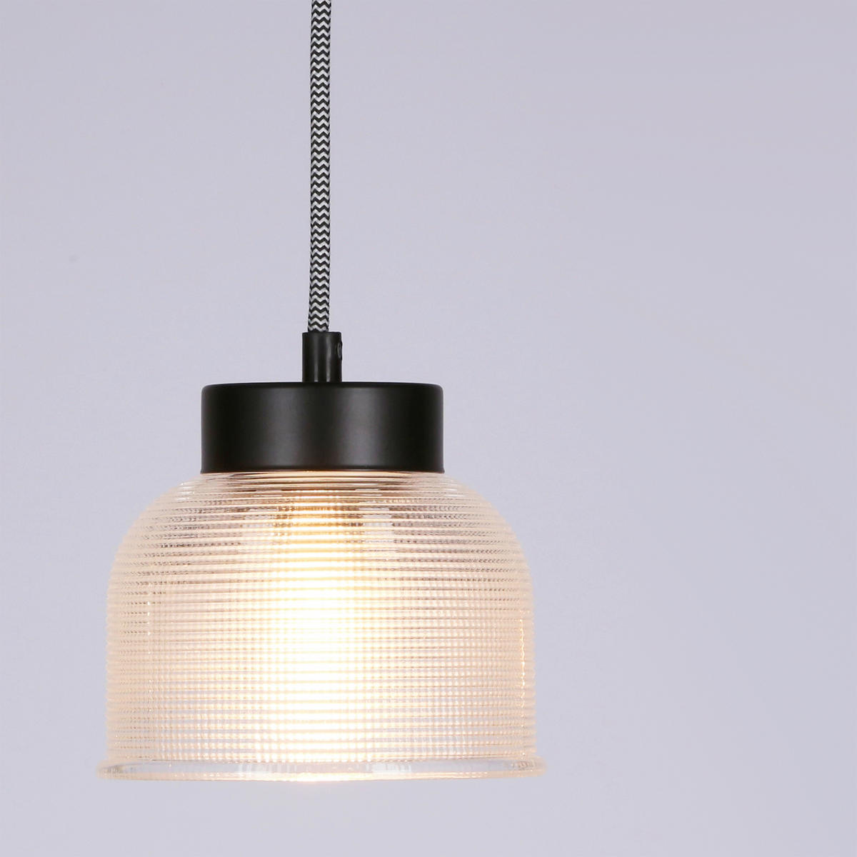 PENDELLEUCHTE 14.5/14.5/90 cm  - Transparent/Schwarz, Design, Glas/Metall (14.5/14.5/90cm)