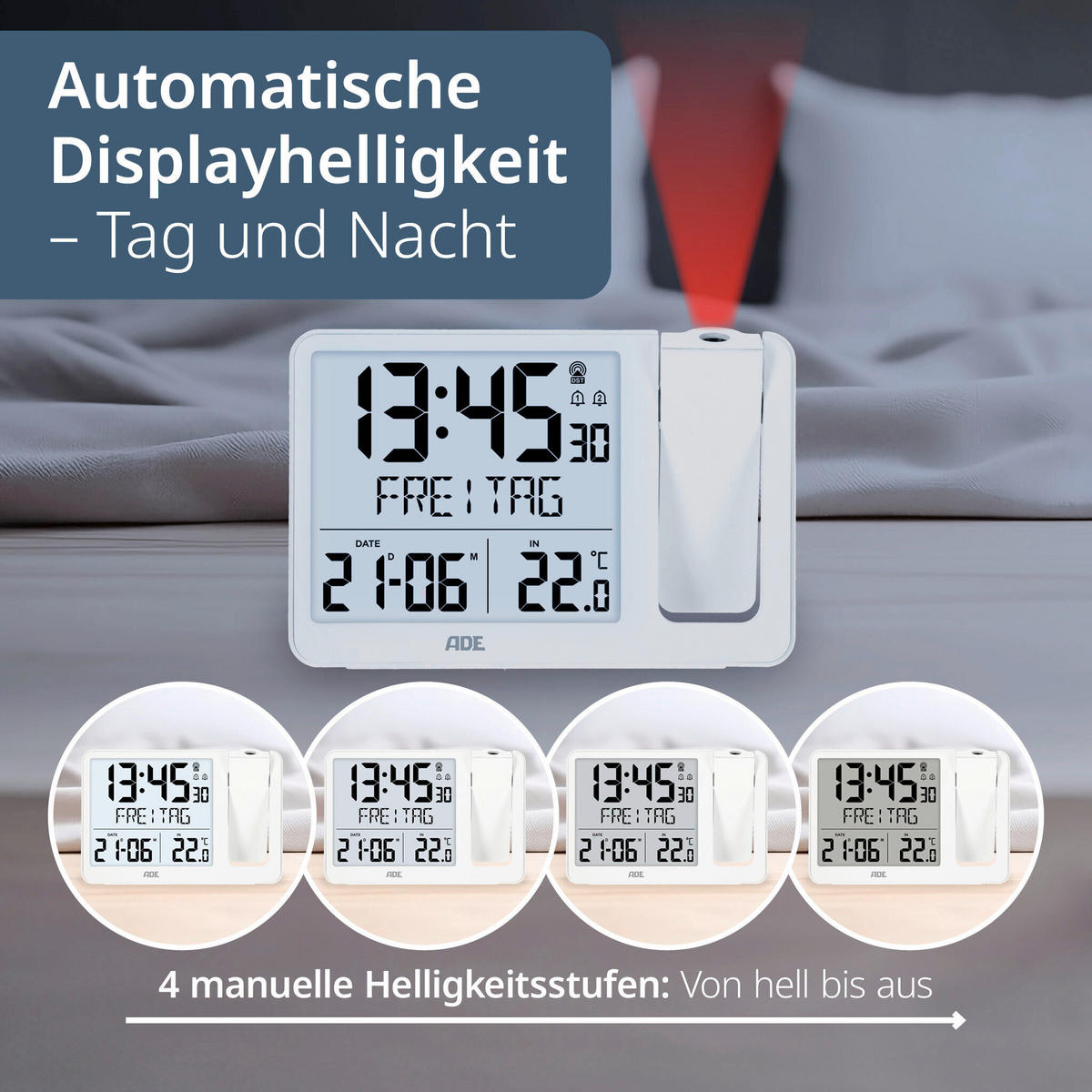 FUNKUHR Weiß  - Weiß, Basics, Kunststoff (15,4/10,4/4,2cm)