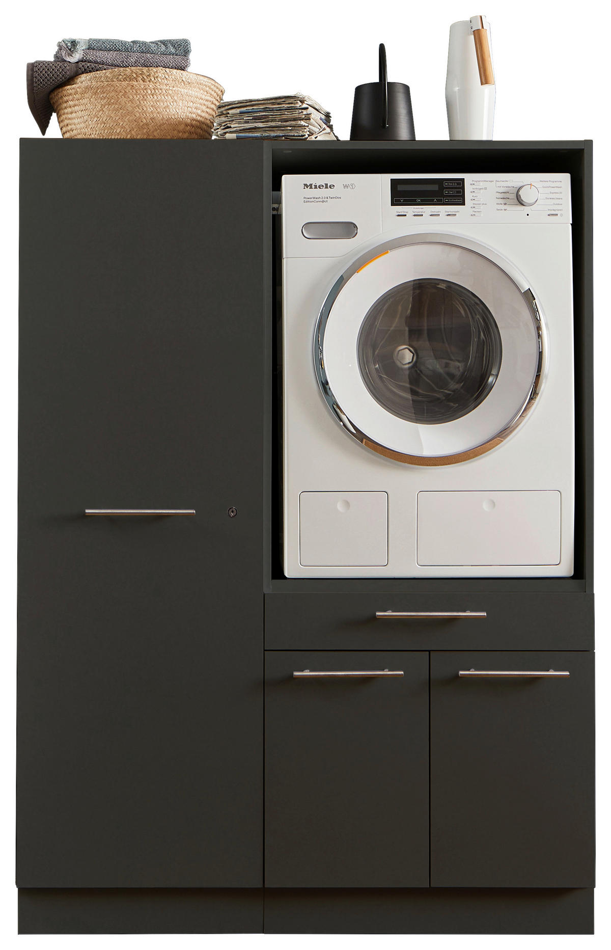 HAUSWIRTSCHAFTSRAUM 117,5/162/67,5 cm  in Anthrazit  - Anthrazit, Design, Holzwerkstoff (117,5/162/67,5cm)