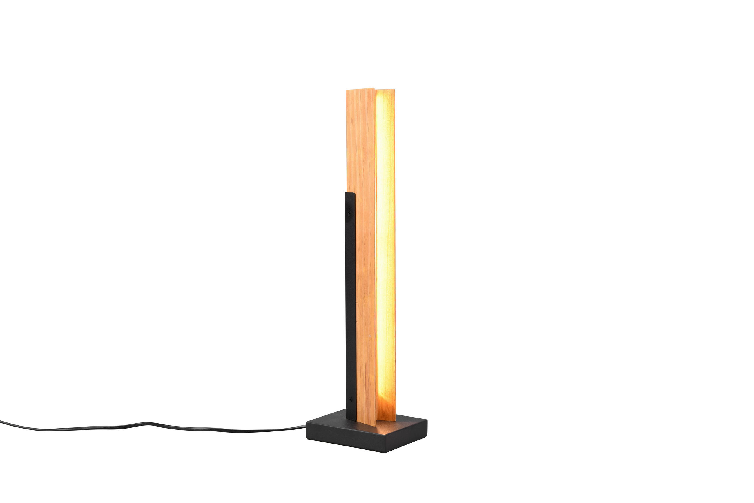 LED BORDSLAMPA - brun/svart, Design, metall/trä (11/50/14cm) - Trio Leuchten