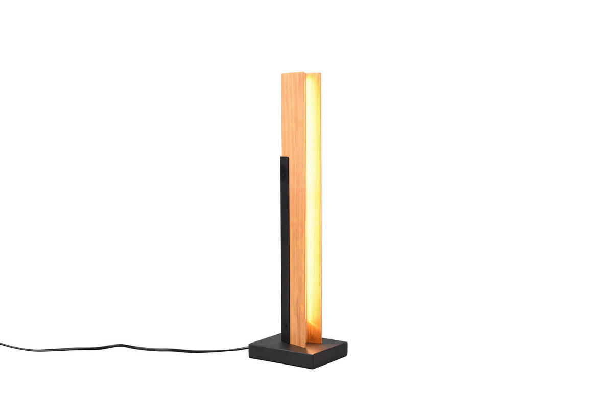 LED-TISCHLEUCHTE - Schwarz/Braun, Design, Holz/Metall (11/50/14cm) - Trio Leuchten