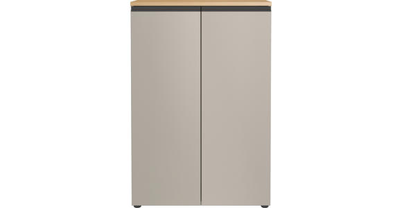 AKTENSCHRANK 80/120/40 cm - Eichefarben/Grau, MODERN, Holzwerkstoff (80/120/40cm) - Novel