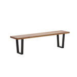 SITZBANK 220/45/40 cm Anthrazit, Eichefarben Eiche  - Eichefarben/Anthrazit, ROMANTIK / LANDHAUS, Holz/Metall (220/45/40cm) - Waldwelt