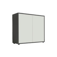 KOMODA, antracitová, biela, 79/73/33 cm - čierna/biela, Modern, kompozitné drevo/plast (79/73/33cm) - MID.YOU
