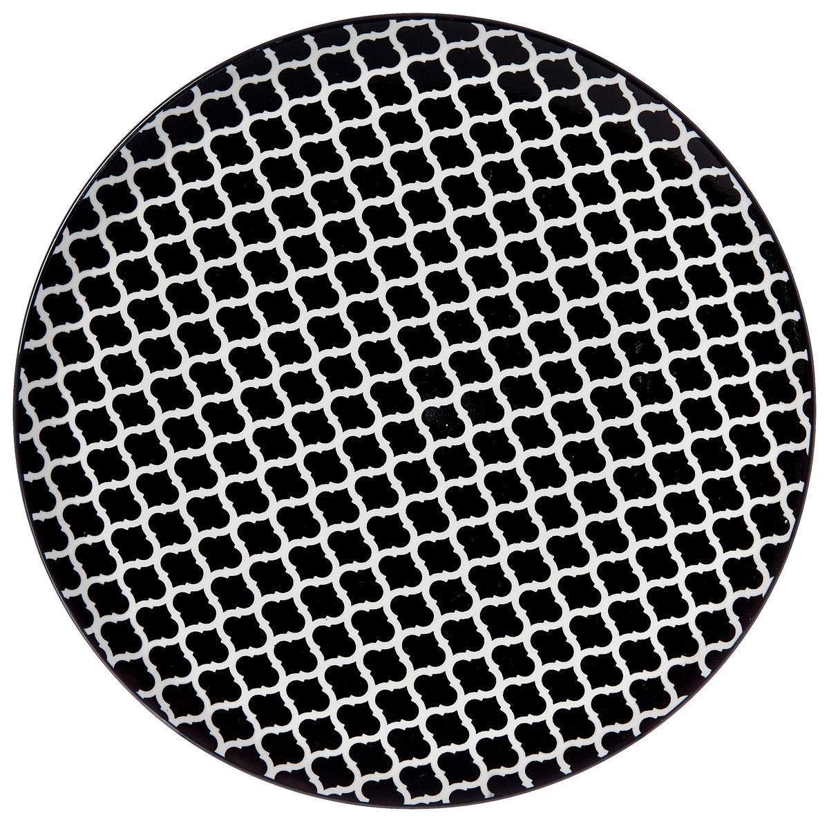 MĚLKÝ TALÍŘ, keramika, 26,5 cm - bílá/černá, Trend, keramika (26,5cm) - Ritzenhoff Breker