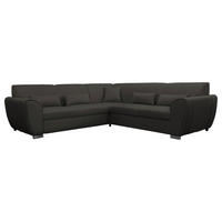 ECKSOFA Anthrazit Flachgewebe  - Anthrazit/Silberfarben, Design, Kunststoff/Textil (266/266cm) - Livetastic