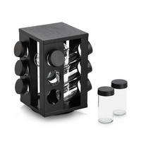 GEWÜRZREGAL - Transparent/Schwarz, Glas/Metall (14/14/22,5cm) - Zeller Present
