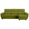 ECKSOFA Grün Mikrofaser  - Schwarz/Grün, KONVENTIONELL, Kunststoff/Textil (285/177cm) - Carryhome