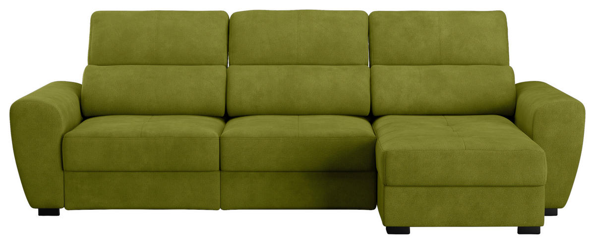 Freisteller von Carryhome ECKSOFA Grün Mikrofaser.