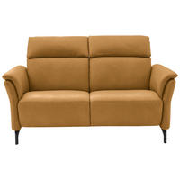 2-SITZER-SOFA in Echtleder Currygelb  - Currygelb/Schwarz, Konventionell, Leder/Metall (178/103/92cm) - Dieter Knoll