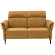 2-SITZER-SOFA Currygelb Echtleder  - Currygelb/Schwarz, KONVENTIONELL, Leder/Metall (178/103/95cm) - Dieter Knoll