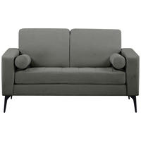 2-SITZER-SOFA Feincord Grau  - Schwarz/Grau, MODERN, Textil/Metall (142/82/76cm) - MID.YOU