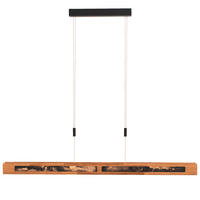 LED-HÄNGELEUCHTE Schliersee 114/6/150 cm   - Eichefarben/Anthrazit, Natur, Holz/Stein (114/6/150cm) - Waldwelt