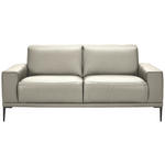 2-SITZER-SOFA  in Echtleder Cappuccino   - Schwarz/Cappuccino, Design, Leder/Metall (180/82/92cm) - Johann Jakob