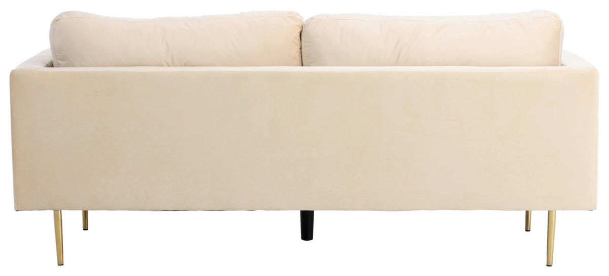 2-SITS SOFFA i metall, textil guldfärgad, beige  - beige/guldfärgad, Design, metall/textil (203/84/90cm) - Livetastic