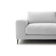 ECKSOFA  in Flachgewebe Creme  253/177 cm  - Creme/Schwarz, Design, Textil/Metall (253/177cm) - Dieter Knoll