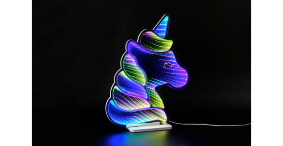 LED-DEKOLEUCHTE Unicorn 30,5/39,5 cm  - Weiß, LIFESTYLE, Kunststoff/Metall (30,5/39,5cm) - Novel