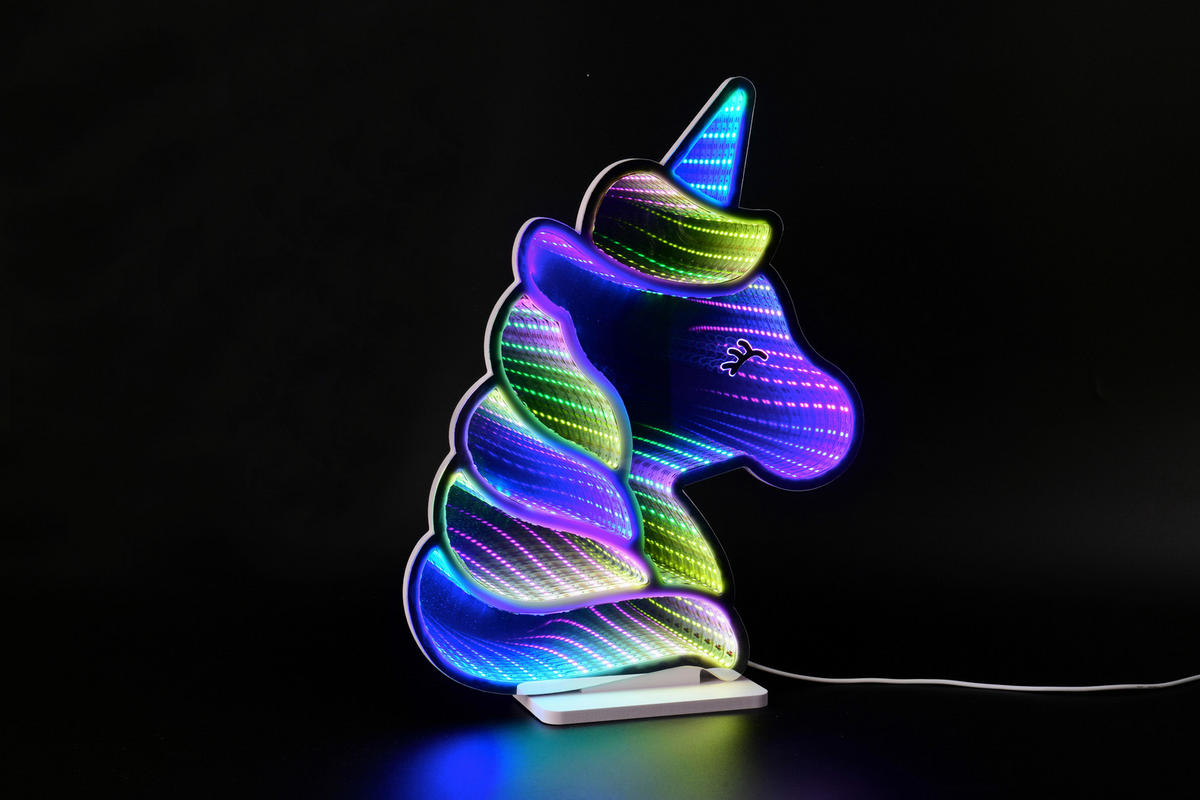 LED-DEKOLEUCHTE Unicorn 30,5/39,5 cm  - Weiß, LIFESTYLE, Kunststoff/Metall (30,5/39,5cm) - Novel