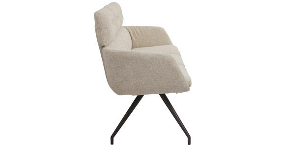 SITZBANK 185/91/70 cm  in Schwarz, Beige  - Beige/Schwarz, Design, Textil/Metall (185/91/70cm) - Dieter Knoll