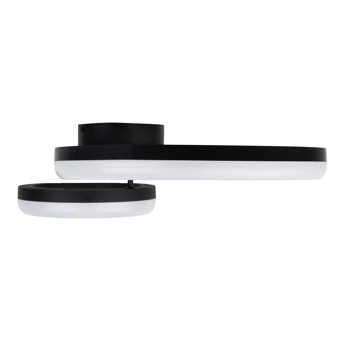LED-DECKENLEUCHTE CIRULO 53/40/14 cm   - Schwarz/Weiß, KONVENTIONELL, Kunststoff/Metall (53/40/14cm) - Näve