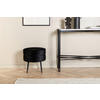 HOCKER Samt Schwarz  - Schwarz, Design, Textil/Metall (40/40/40cm) - Livetastic