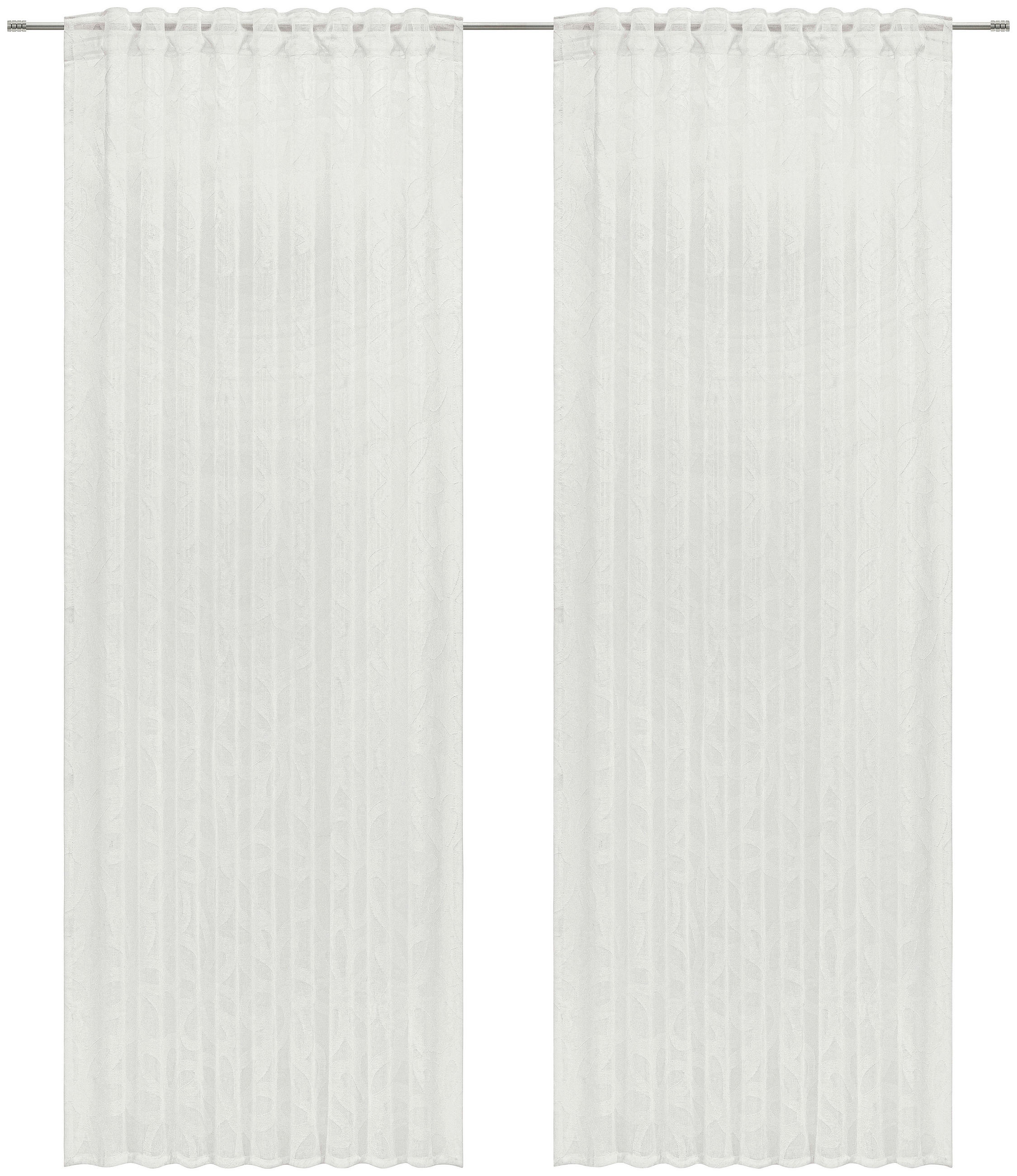 FERTIGVORHANG  halbtransparent   140/245 cm 2 Stück  - Weiß, Basics, Textil (140/245cm) - Esposa