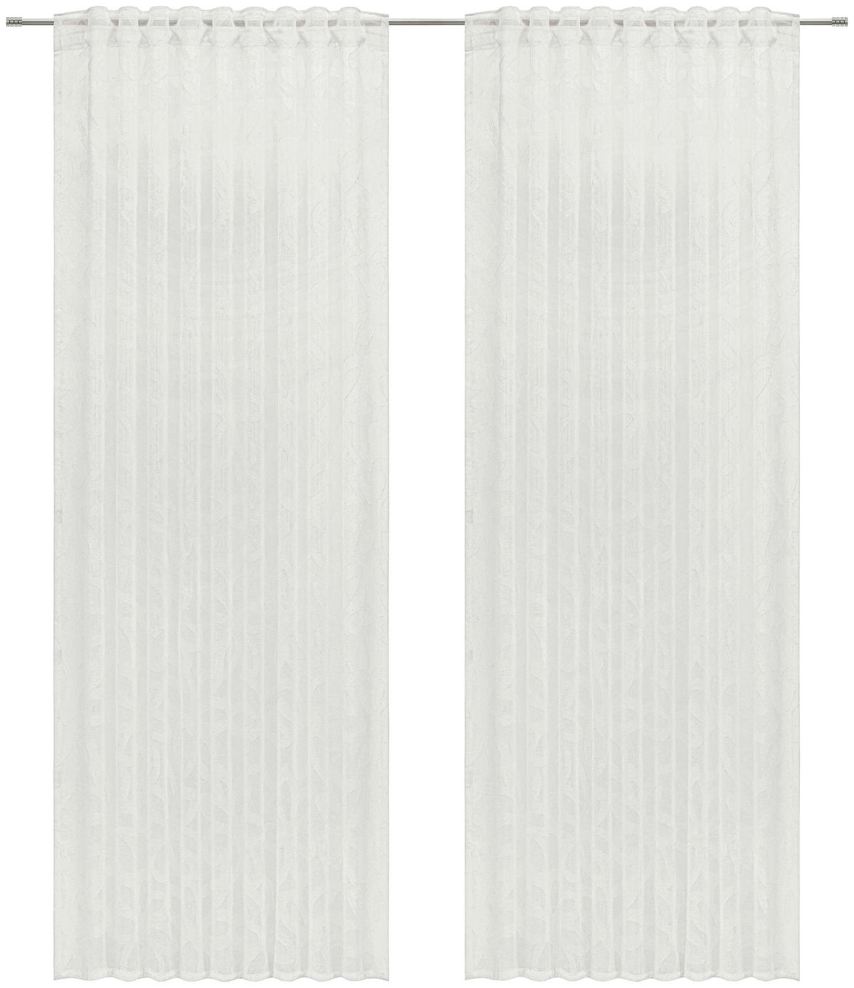 FERTIGVORHANG  halbtransparent   140/245 cm 2 Stück  - Weiß, Basics, Textil (140/245cm) - Esposa