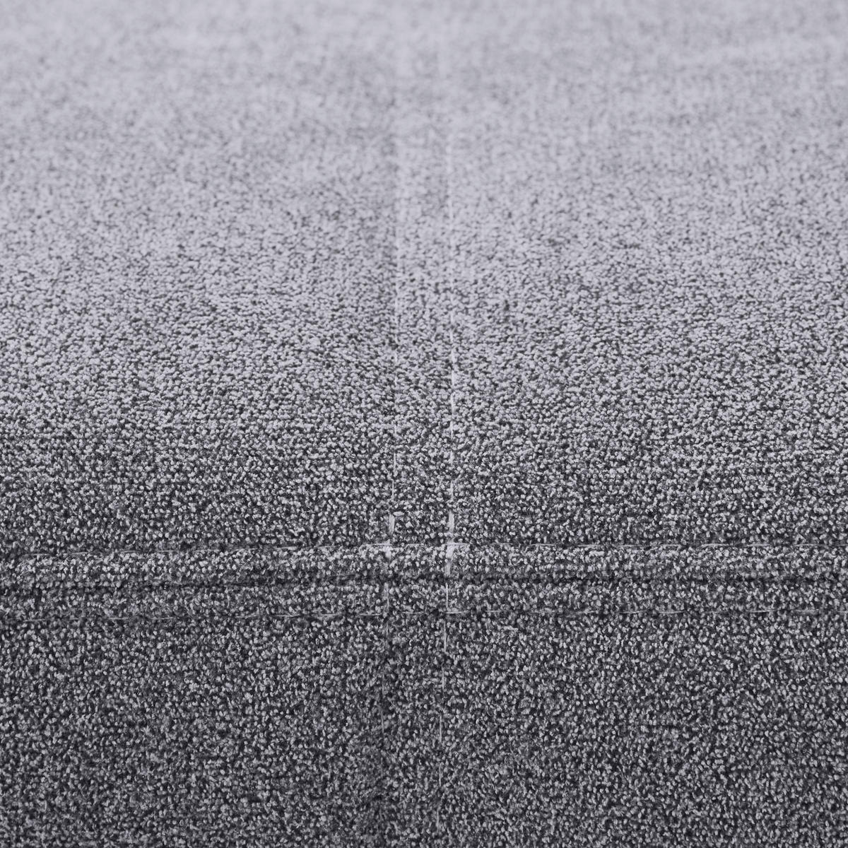 WOHNLANDSCHAFT in Velours Grau  - Chromfarben/Grau, Konventionell, Kunststoff/Textil (198/363/170cm) - Hom`in