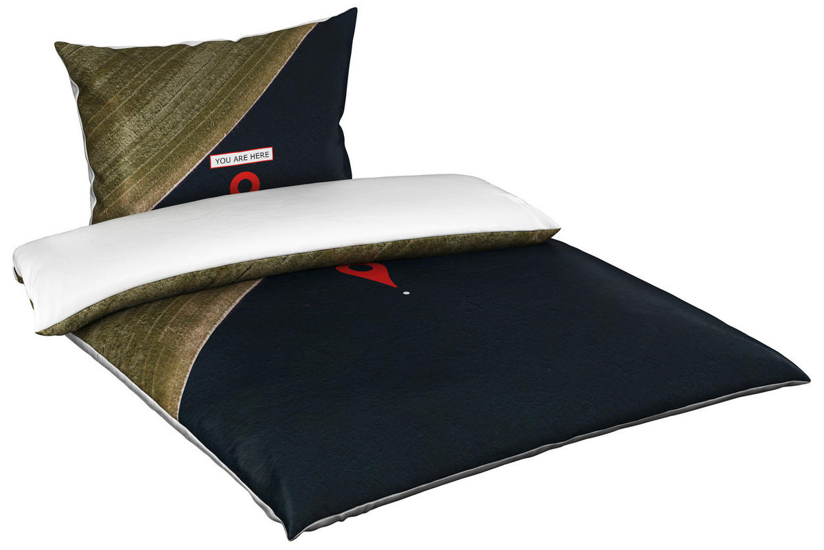POSTELJINA SA DVA LICA LOCATION 140/200 cm saten crna  - crna, Konvencionalno, tekstil (140/200cm) - Esposa