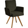 ARMLEHNSTUHL  in Chenille  - Eichefarben/Braun, Design, Holz/Textil (56/92/60cm) - Dieter Knoll