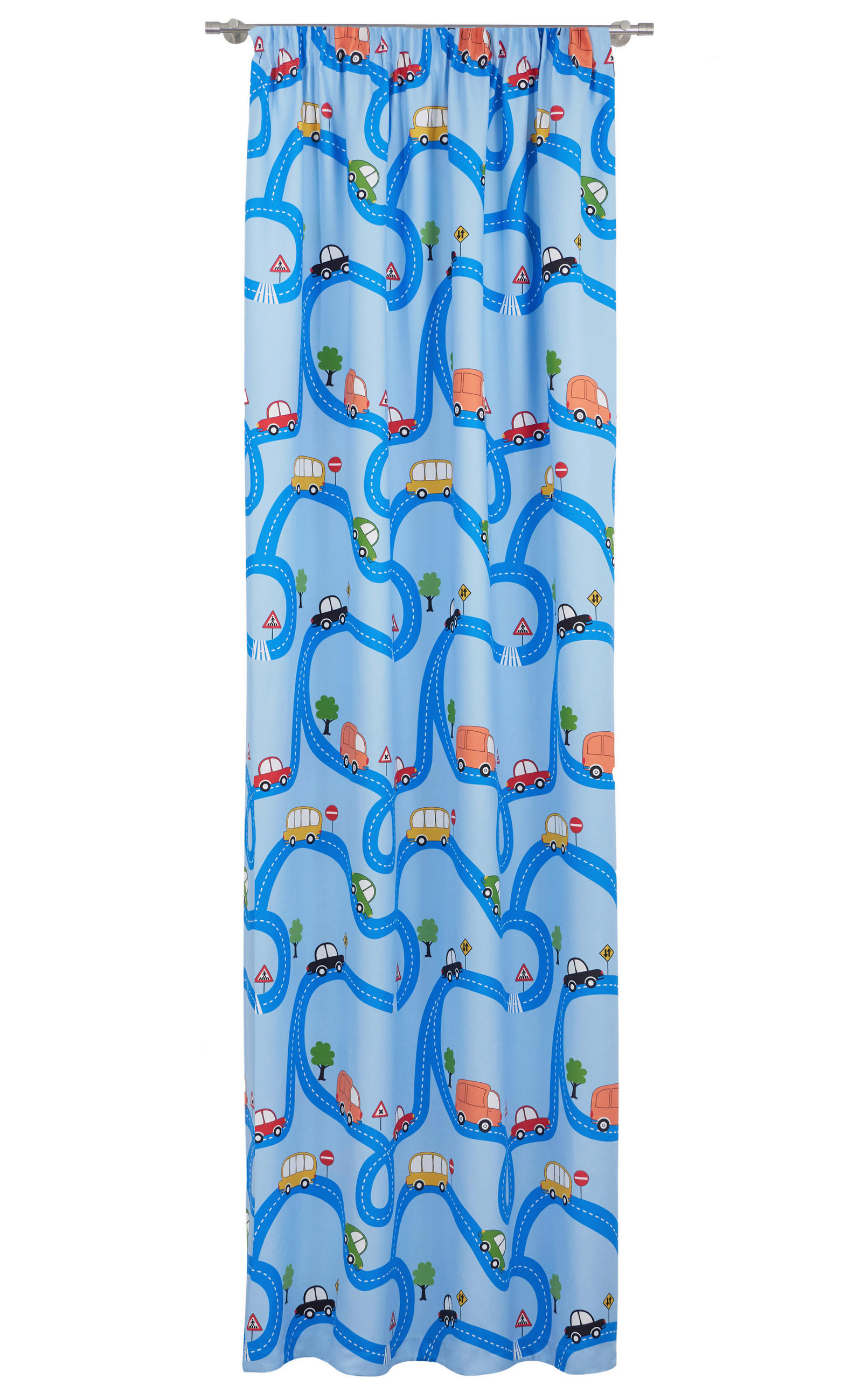 Material Textil Decorativ obscuritate  - albastru/alb, Basics, textil (150cm)