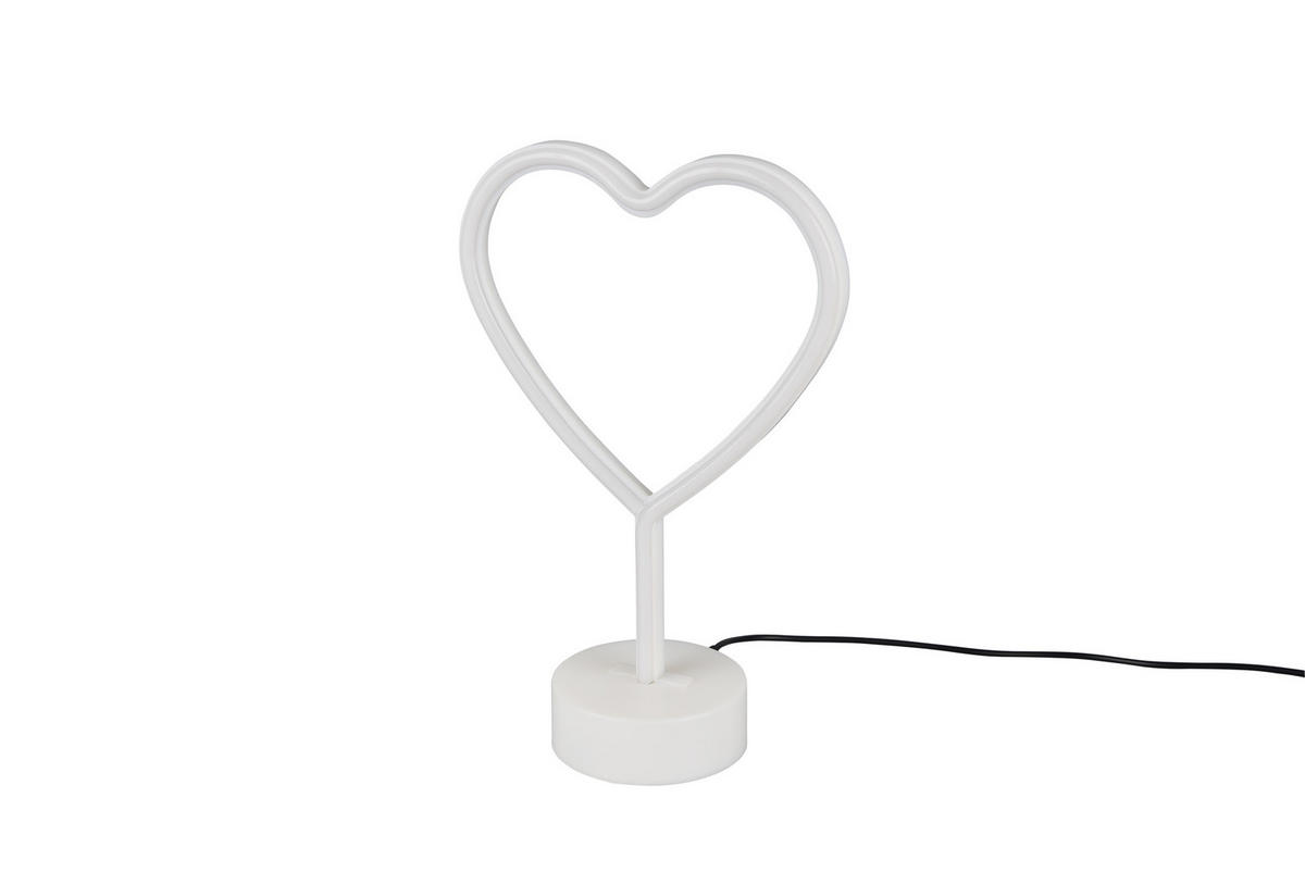 LED BORDSLAMPA - vit, Trend, plast (20/8,5/29,6cm)