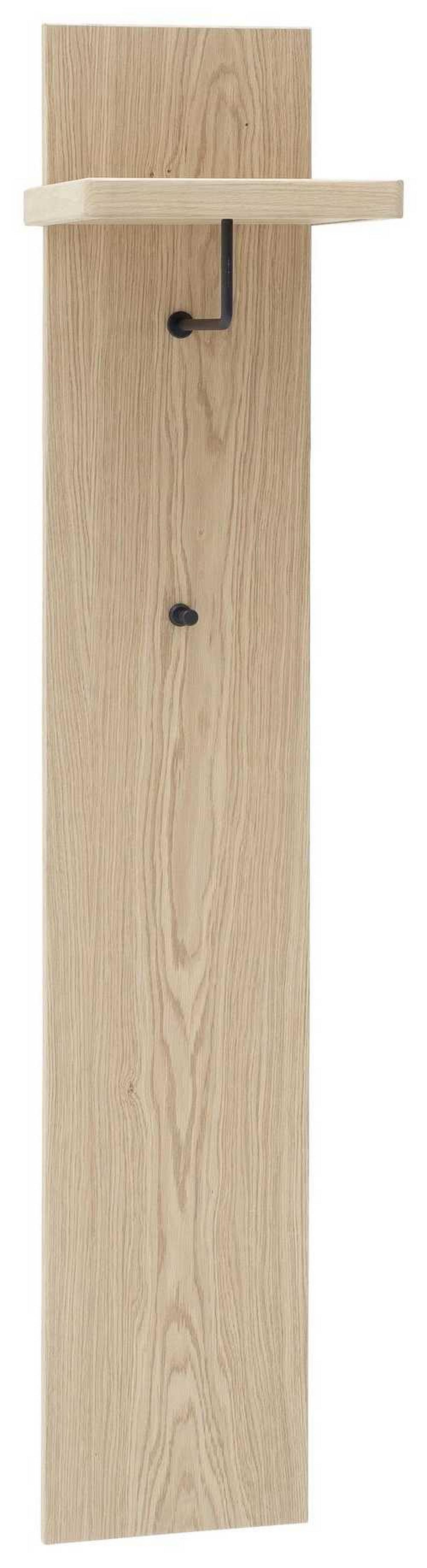 GARDEROBENPANEEL  in 30/168/30 cm  - Eichefarben/Schwarz, Natur, Holz/Metall (30/168/30cm) - Linea Natura