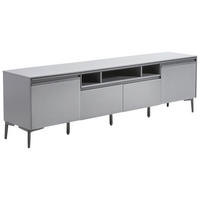 LOWBOARD  in 195/55/40 cm  - Dunkelgrau/Schwarz, Design, Glas/Holzwerkstoff (195/55/40cm) - Novel