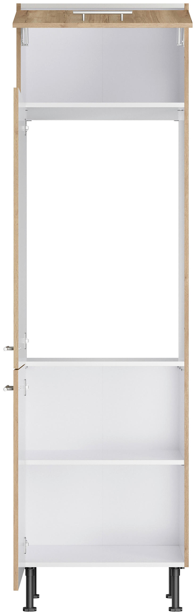 KÜCHENLEERBLOCK 270 cm   in Eichefarben  - Edelstahlfarben/Eichefarben, Basics, Holzwerkstoff/Metall (270cm) - Optifit
