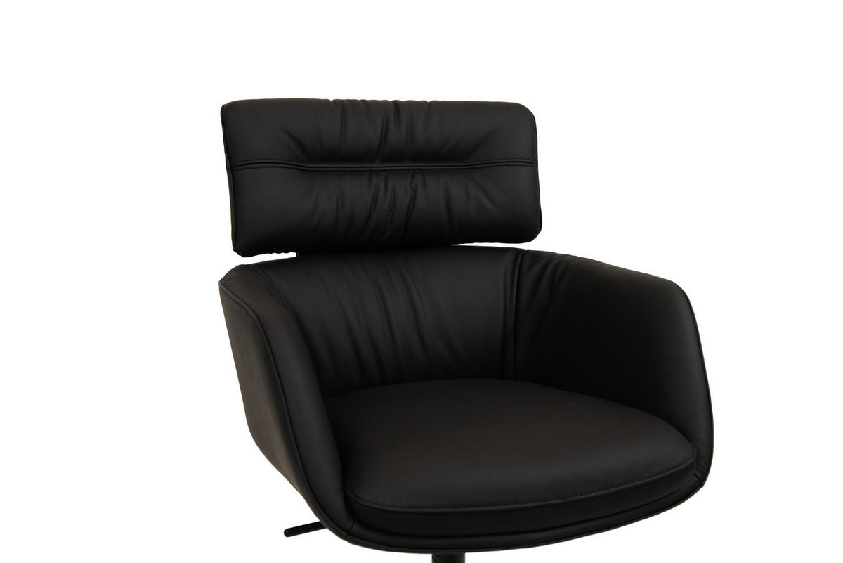 FORGÓSZÉK  fekete  - fekete, Design, műanyag/bőr (62/91/66cm) - Dieter Knoll