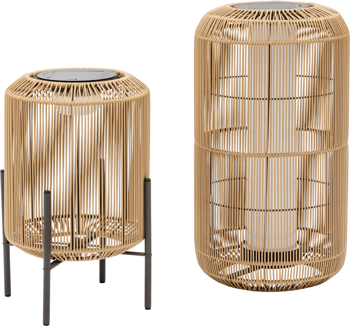 SOLARLEUCHTE  - Naturfarben, Design, Kunststoff/Metall (30/55/30cm) - Ambia Garden