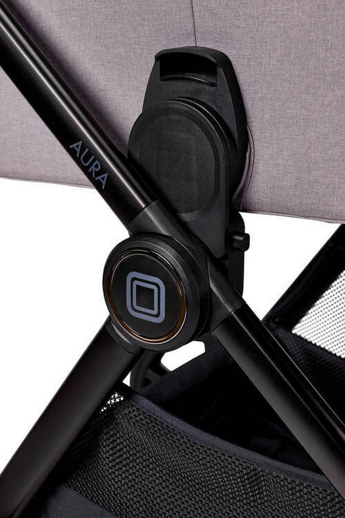 KINDERWAGENSET  Aura Set  Stone Melange  - Hellgrau, Basics (140/61/115cm) - Moon