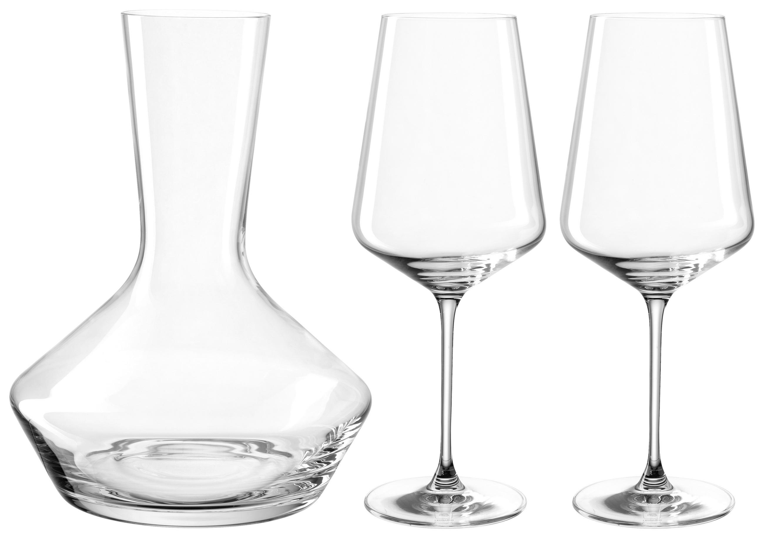 WEINSET - Klar, Basics, Glas (28,1/26,1/21,6cm) - Leonardo
