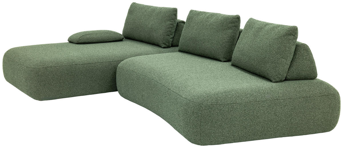 RÉCAMIERE Chilliano in Struktur Grün  - Schwarz/Grün, Design, Kunststoff/Textil (125/77/200cm) - Chilliano