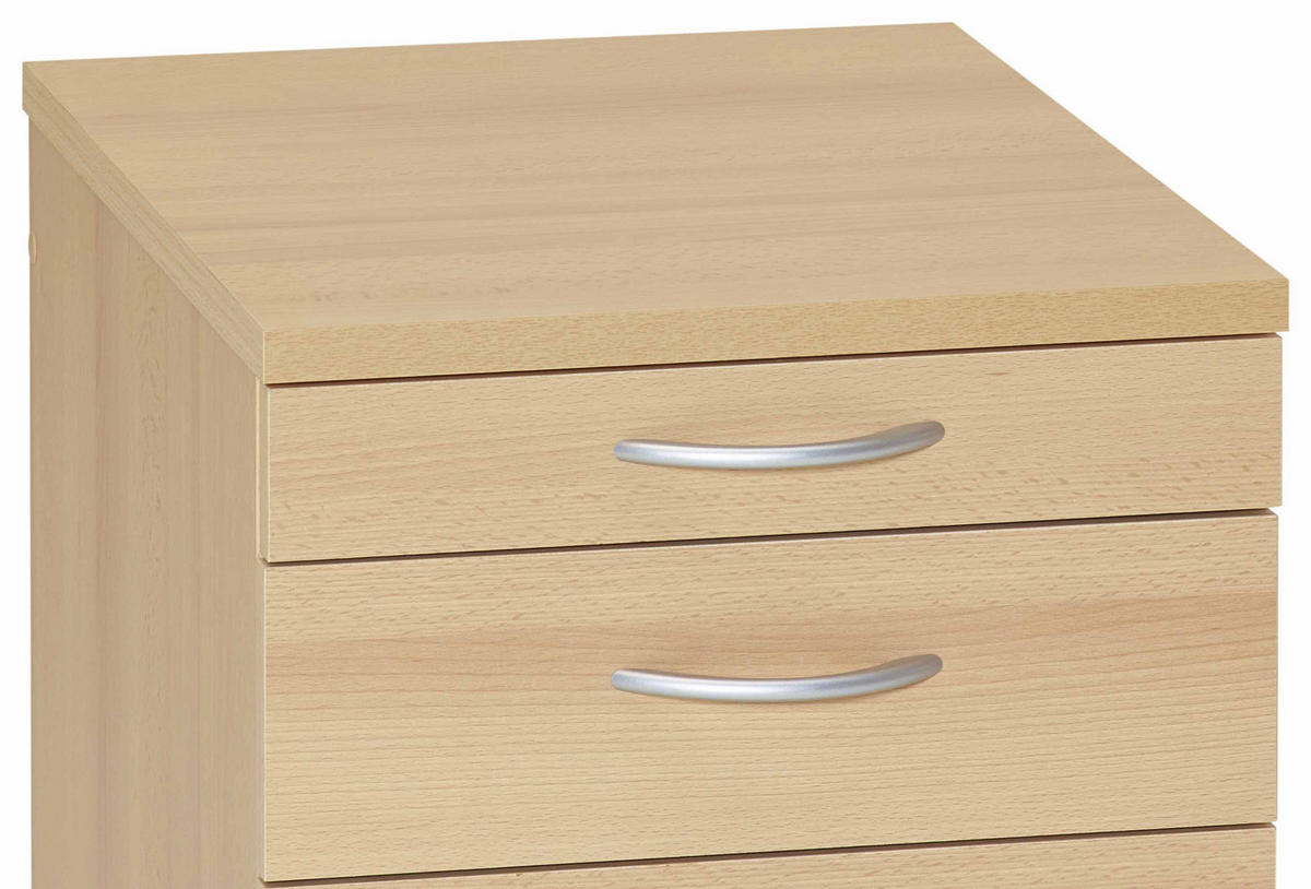 CONTAINER Buchefarben  - Silberfarben/Buchefarben, Basics, Holzwerkstoff/Kunststoff (41,6/53,4/50cm) - MID.YOU