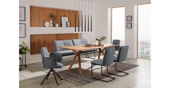 SCHWINGSTUHL in Stahl Flachgewebe - Dunkelgrau/Schwarz, Design, Textil/Metall (48/91/62cm) - Dieter Knoll