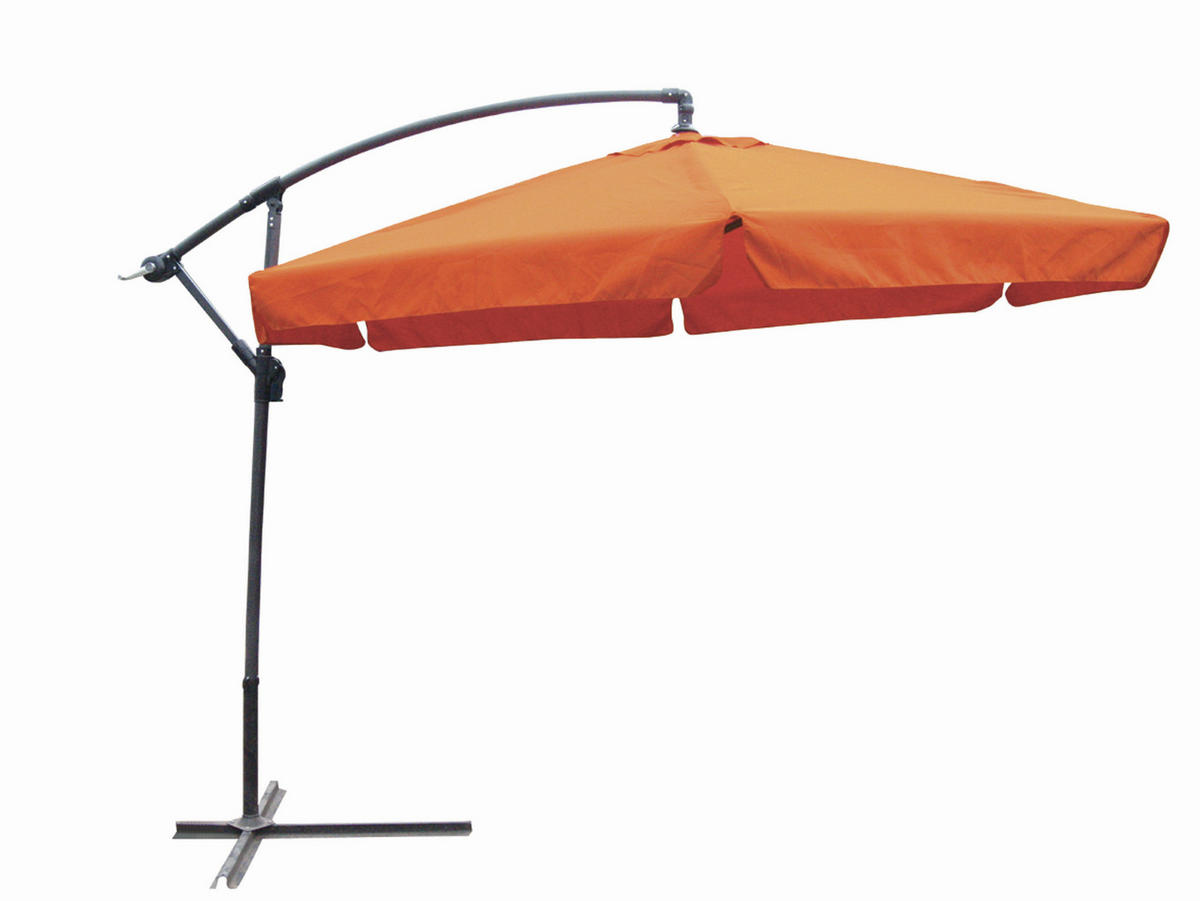 AMPELSCHIRM   - Anthrazit/Terracotta, Basics, Kunststoff/Metall (300/250/300cm) - Gardenson
