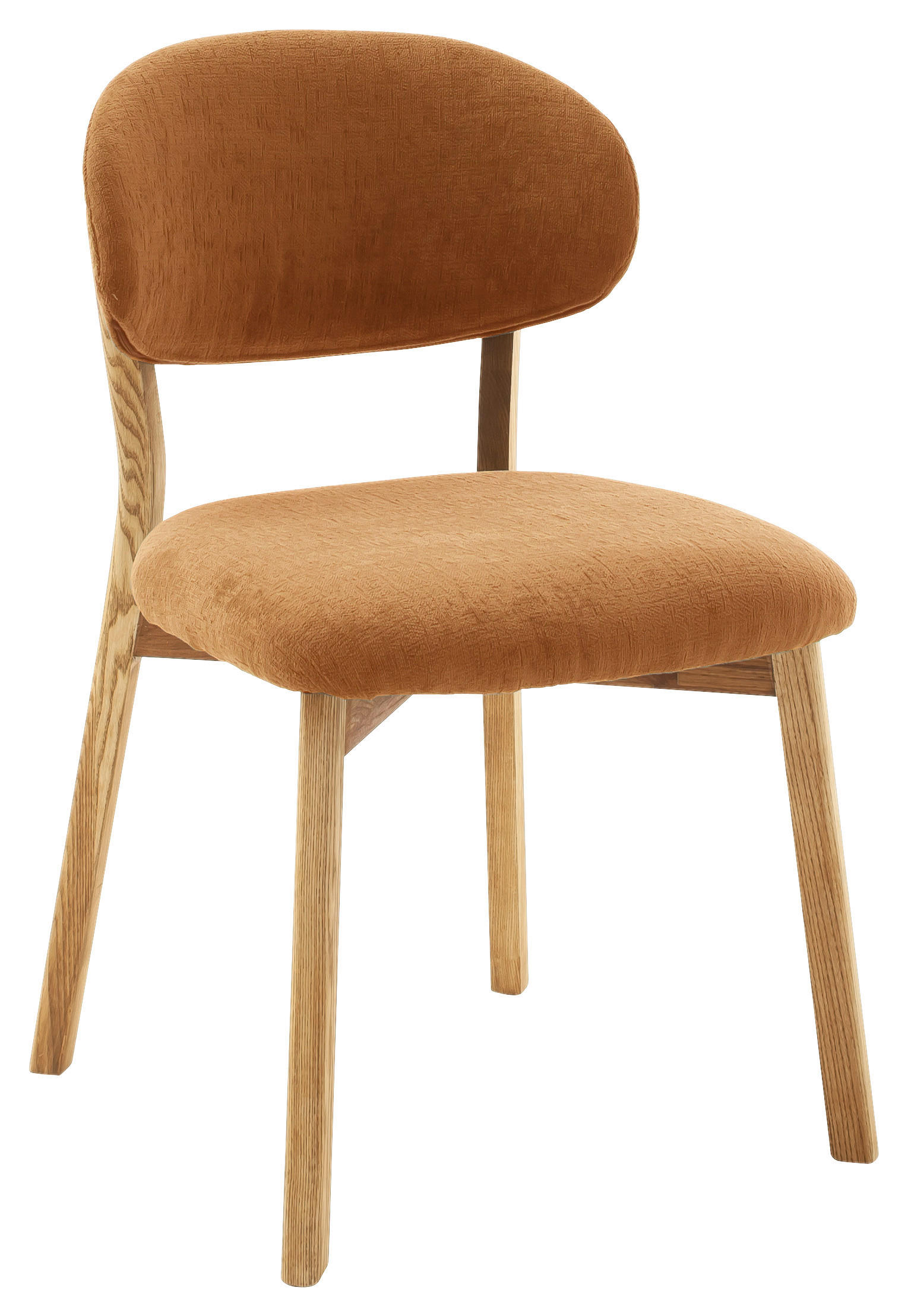 STUHL  Stoffauswahl Struktur  Currygelb, Wildeiche  - Currygelb/Wildeiche, Konventionell, Holz/Textil (50/82/57cm) - Venda