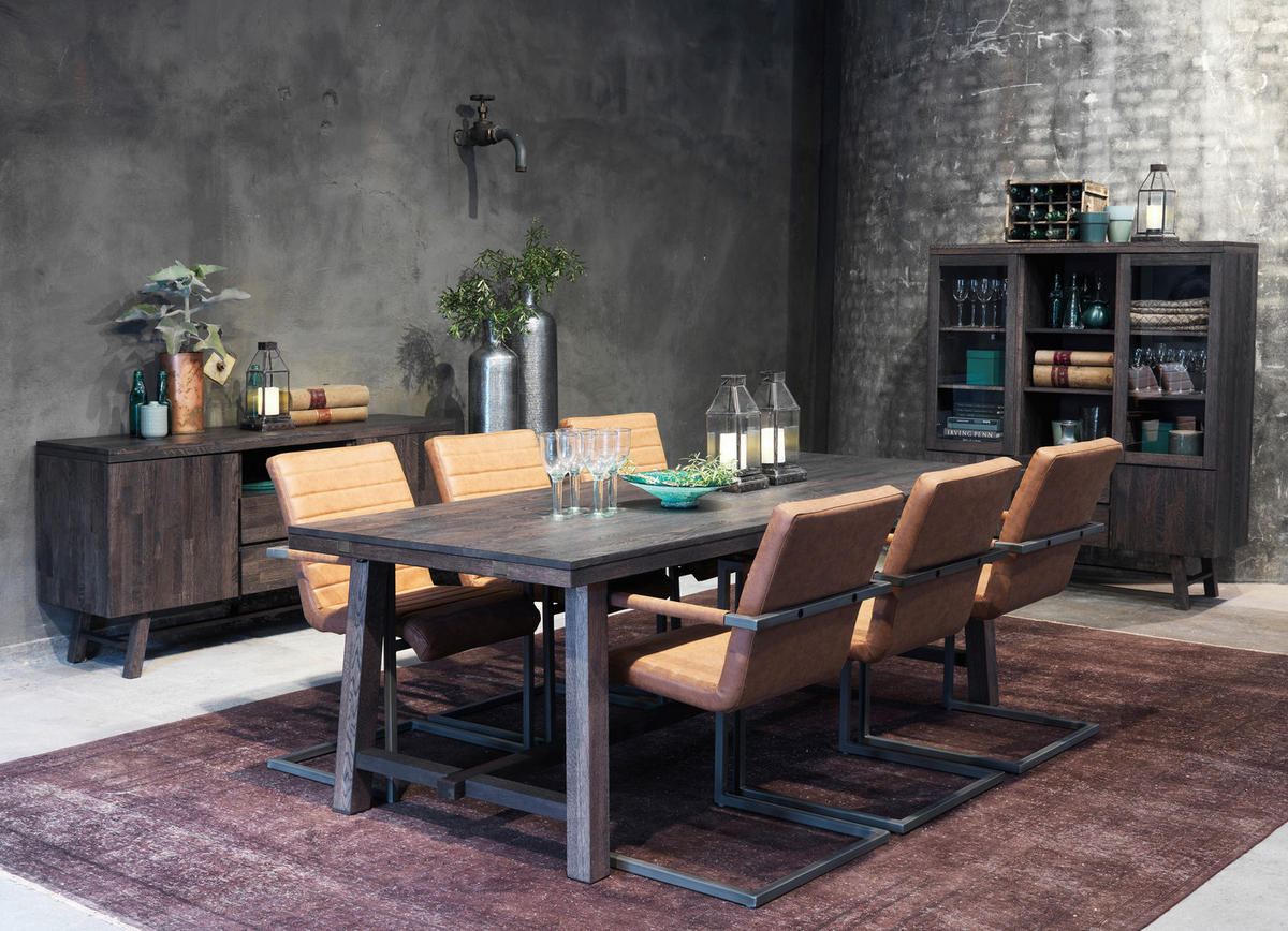 MATBORD i trä 220/95/76 cm   - mörkbrun, Klassisk, trä (220/95/76cm) - Rowico