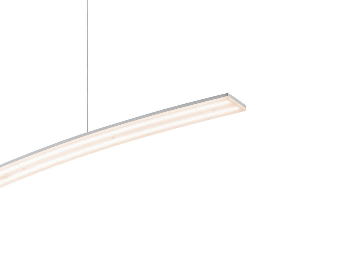LED-HÄNGELEUCHTE 100/5/150 cm  - Alufarben, Design, Metall (100/5/150cm) - Hell