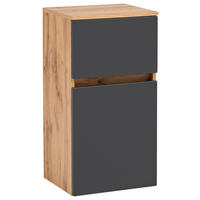 ALSÓSZEKRÉNY   - tölgyfa színű/ezüstszínű, Konventionell, faalapú anyag (40/79/35cm) - Held